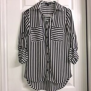 Striped button down shirt